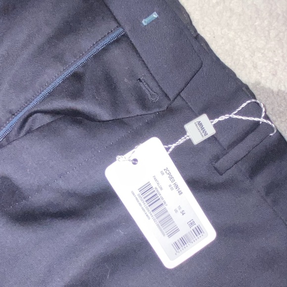 Armani Exchange Men's Straight Leg Solid Black Pants - Picture 7 of 7